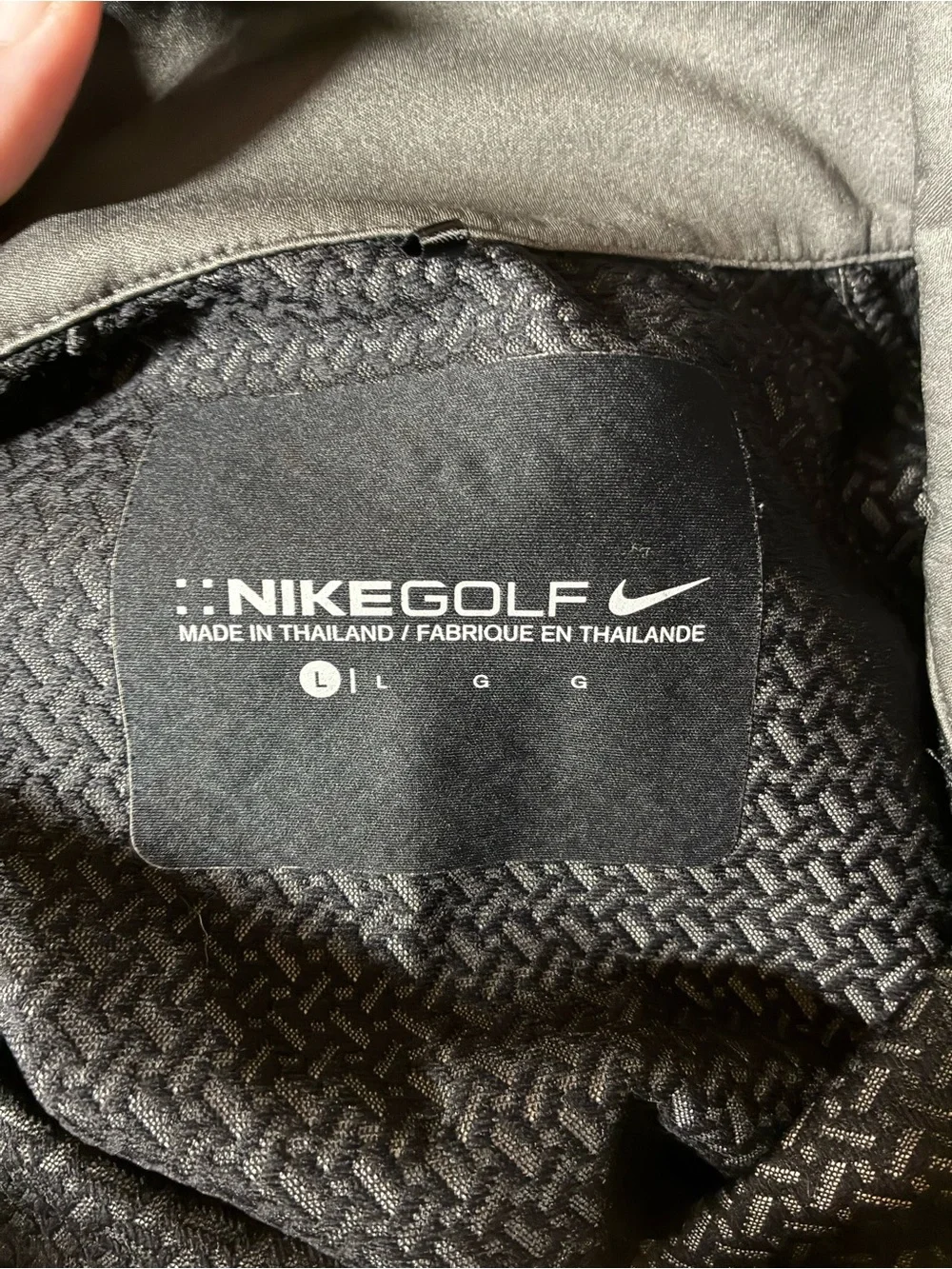 Nike Golf Mens Black Gray Vest Size Large Polyester Full Zip